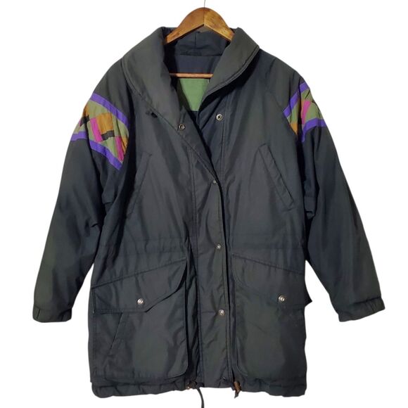 Vintage London Fog Ski Jacket Size S Aztec Navajo 90s Mens - Picture 1 of 10
